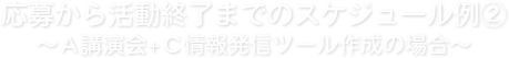 応募から活動終了までのスケジュール例（2）